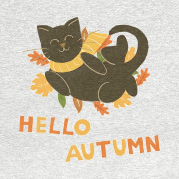 Hello Autumn cat by AbbyCatAtelier